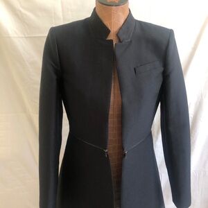 BCBGMAXAZRIA Arelia Front Waist Zippered Blazer in Black